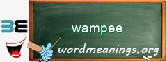 WordMeaning blackboard for wampee